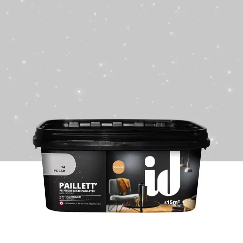 Peinture a effet, Paillett‘ 2l polar ID, polar, structure, 2 l - ID Bon Plan