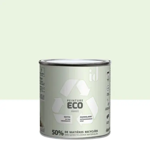 Peinture amande mur / plafond ID Eco satiné 0.5 l – ID Quantité Limitée