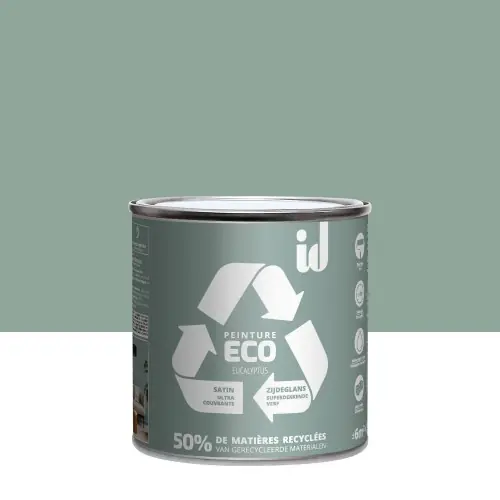 Peinture eucalyptus mur / plafond ID Eco satiné 0.5 l - ID Solde