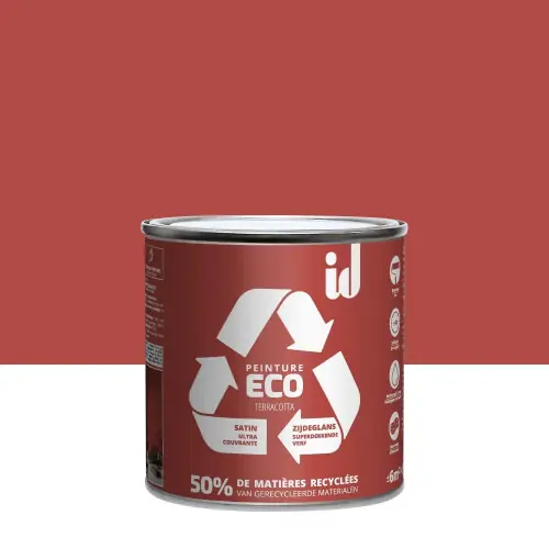 Peinture terracotta mur / plafond ID Eco satiné 0.5 l - ID Petit Prix