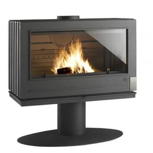 Poêle à bois ELTON 12 kW – Rdt 75% – Bâches 80 cm – 100% fonte – Anthracite – Invicta Prix Choc