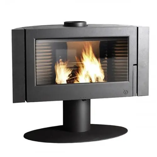 Dernière Chance Poêle à bois en fonte panoramique - Antaya - 12kW - 7 étoiles - Invicta