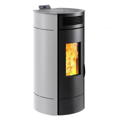Poêle à granulés de bois Blanc LODI 8 étanche WiFi – 8 kW – Trémie 16,5 kg – Invicta Réduction