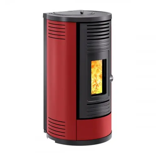 Poêle à granulés Fontica8 – rouge – électronique 8 kW – Invicta Soldes