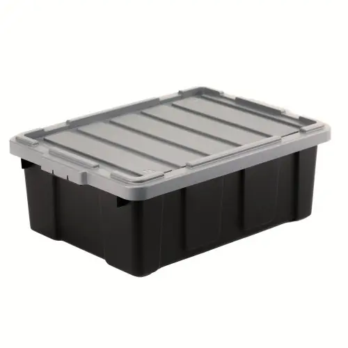 Caisse utilitaire recyclée IRIS OHYAMA noir, 43L, H.22.5 x l.44 x P.62 cm – IRIS Usine Directe