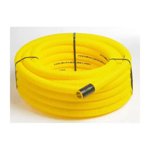 Top Vente Gaine pour réseaux enterrés en polyéthylène jaune, Diam.50 mm, L.25 m – JANOFLEX