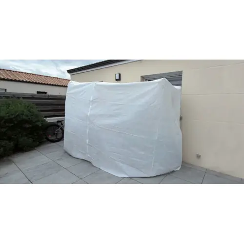 Commande En Gros Housse d‘hivernage géante L.3xl.1xH.2 M – Zip d‘ouverture/fermeture à la moitié de la longueur – blanc – Jany