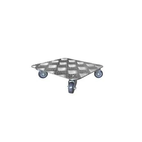 Petit Prix Support de pots - aluminium - à roulette - 30x30 cm - Jany