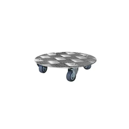 Support de pots – aluminium – à roulette – diamètre 30 cm – Jany Dernière Chance