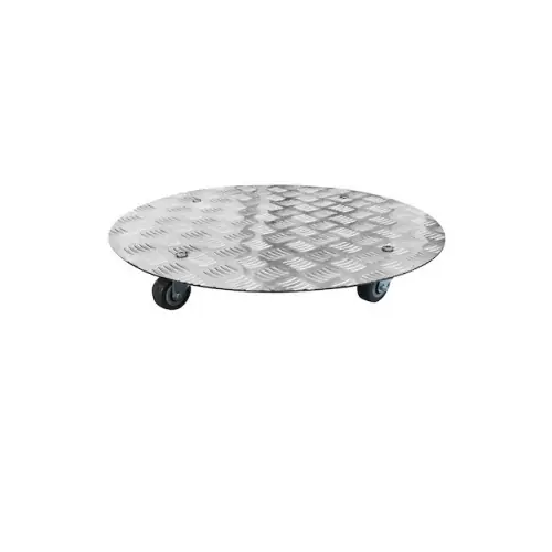 Dernier Modèle Support de pots – aluminium – à roulette – diamètre 40 cm – Jany