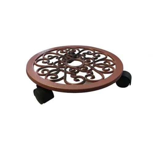 Authentique Support de pots – fer forgé – aspect rouillé – diamètre 29 cm – Jany