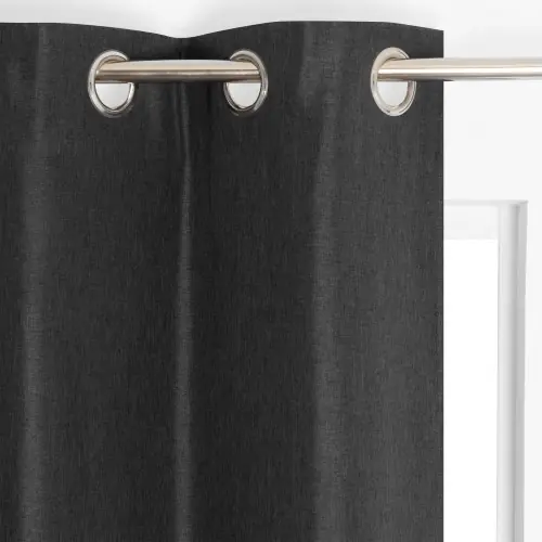 Prix Promo Rideau thermique, Chambray gris anthracite l.135 x H.240 cm – JBY CREATION