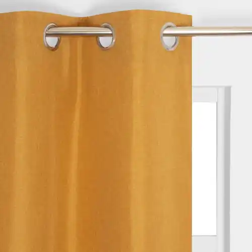 Petit Prix Rideau thermique, Chambray jaune curry l.135 x H.240 cm – JBY CREATION