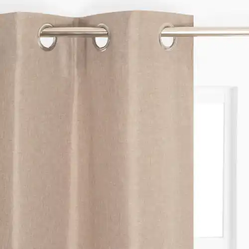 Rideau thermique, Chambray taupe l.135 x H.240 cm – JBY CREATION Affaire À Saisir