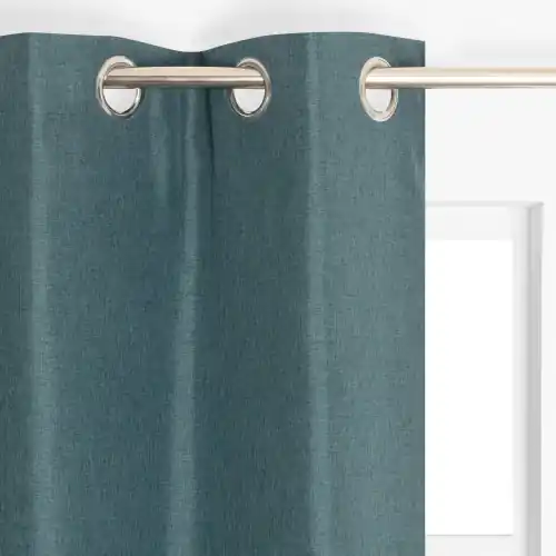 Acheter Direct Rideau thermique, Chambray vert l.135 x H.240 cm – JBY CREATION