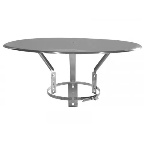 Chapeau pare pluie - diamètre 125 à 200 mm - gris - Inox - Joncoux Prix Choc