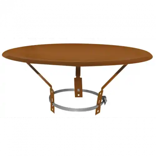 Chapeau pare pluie - diamètre 125 à 200 mm - marron - Inox - Joncoux Promotion