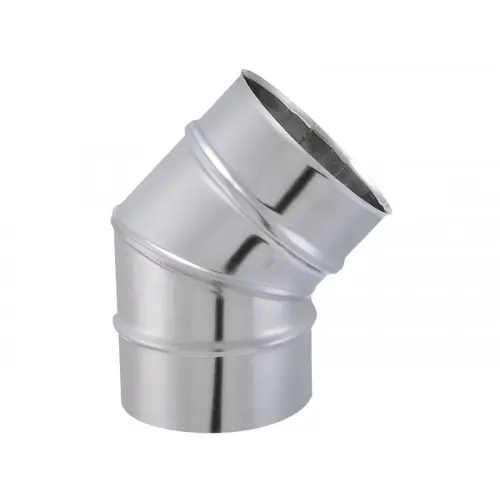 Offre Exclusive Coude lisse de raccordement pour tubage – 45° d‘angle – inox 304 – modèle TYRAL – Ø125 – Joncoux