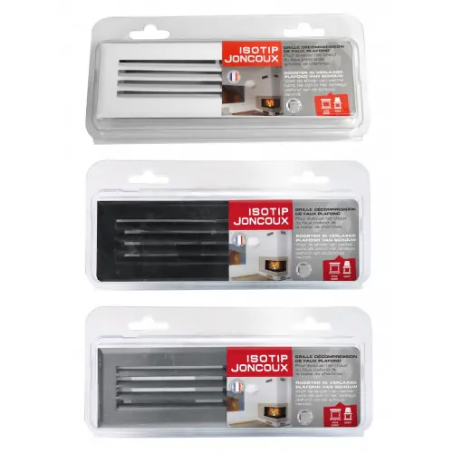 Grille d’air chaud à lamelles noire – 190 x 60 mm – Joncoux Bon Marché