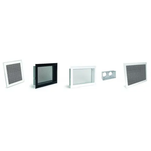 Grille de hotte noire avec pare-chocs Ø515 mm - 545 x 195 mm - Joncoux Petit Prix