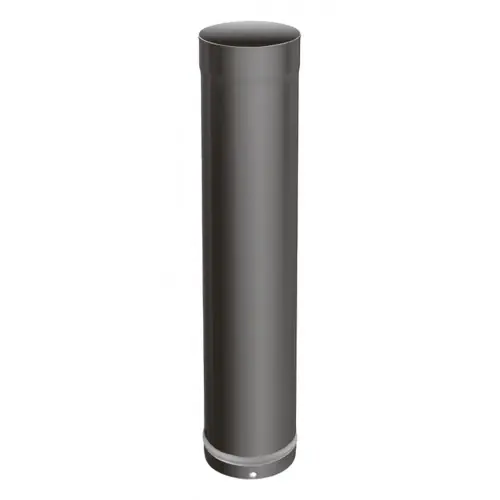 Rallonge télescopique émaillée noire - Ø100 mm - longueur 300 mm - Apollo Pellets Simple Paroi - Joncoux Offre Spéciale