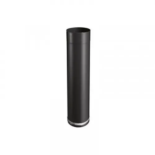 Rallonge télescopique pour raccordement isotip - 500 émail - 0.7MM - noir mat - Ø125 - Joncoux Marque