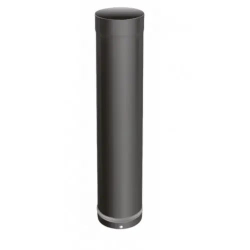 Rallonge télescopique pour tuyau Apollo - simple paroi en acier - Email 0.7mm - Noire - Ø80 et de 60 à 240mm de hauteur - Joncoux Dernière Chance