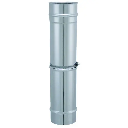 Promotion Saisonnière Tuyau réglable TYRAL - Inox 304 - Ø150 mm - longueur ajustable de 355 à 555 mm - Joncoux