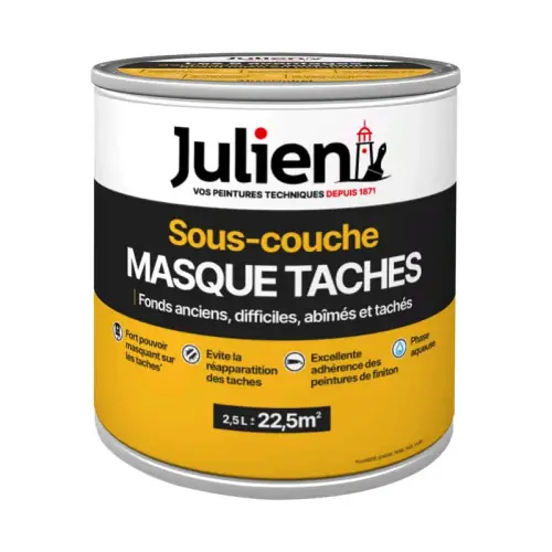 Paiement Sécurisé Sous-couche fonds difficiles Masque taches blanc mat 2.5 l – Julien