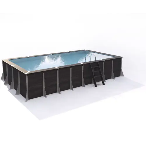 Piscine BARFLEUR hors sol rectangulaire 20m² – composite PVC/Chanvre – Structure Acier – Justaposé Seulement Aujourd&rsquo;hui