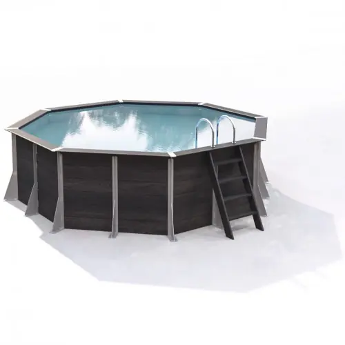 Piscine TATIHOU hors sol octogonale 14,5m² – composite PVC/Chanvre – Structure Acier – Justaposé Expédié Aujourd&rsquo;hui