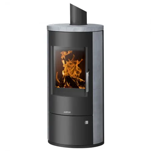 Poêle à bois Austin 5 Acier Noir - Pierre Ollaire 5 kW - Justus Meilleur Choix