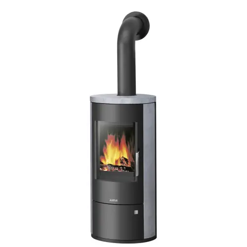 Acheter Direct Poêle à bois Austin 7 Acier Noir – Pierre Ollaire – 7 kW – Justus