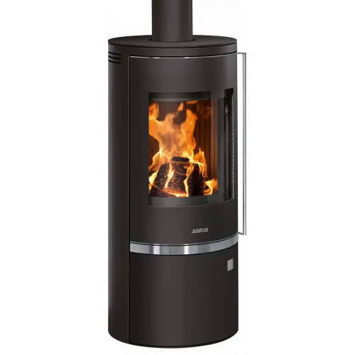Paiement Sécurisé Poêle à bois Faro Top 2.0 Acier Noir - Plaque de Recouvrement Acier Noir - 6,0 kW - Justus
