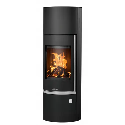 Bon Plan Poêle à bois Faro W+ 2.0 Acier Noir – Plaque de Recouvrement Acier Noir – 7,0 kW – Justus