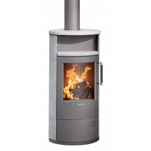 Poêle à bois Island 5 2.0 Acier Gris - Pierre Ollaire - 5 kW - Justus Seulement Aujourd'hui