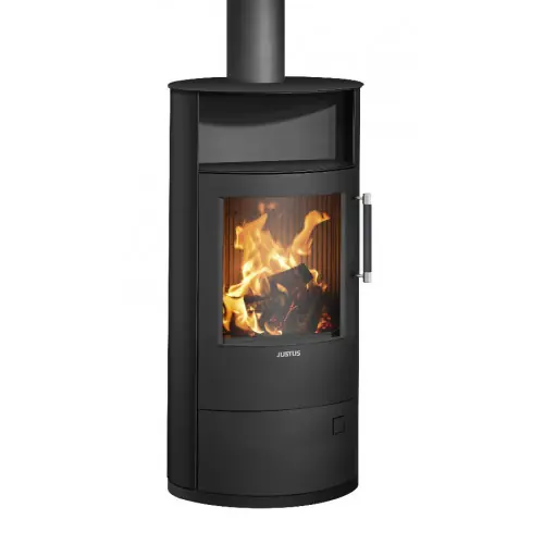 Poêle à bois Island 5 2.0 Acier Noir – 5 kW – Justus Livraison Express