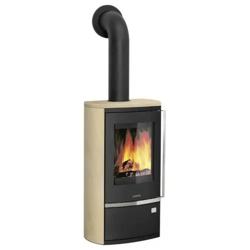 Solde Poêle à bois Reno R Acier Noir – Pierre Sable – 6 kW – Justus