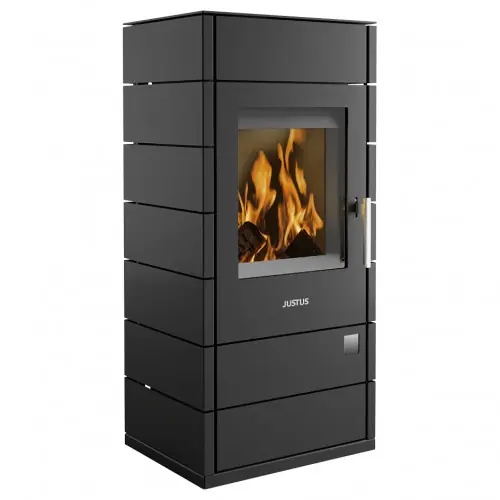 Acheter En Ligne Poêle à bois Tova (W+) Acier Noir – 6 kW – Justus