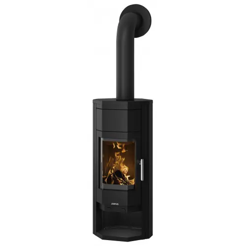 Offre Exclusive Poêle à bois Usedom 5 W+ 2.0 Acier Noir – 5,5 kW – Justus