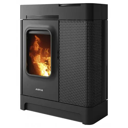 Poêle à granulés Canis XL Acier Noir - 2,5-8,0 kW - Justus Jusqu'à Épuisement Des Stocks