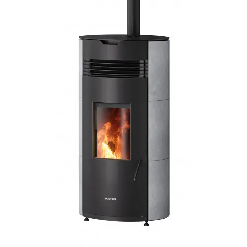 Poêle à granulés Norta Pierre Ollaire, Corps Acier Noir – 2,4-8,0 kW – Justus Seulement Aujourd&rsquo;hui