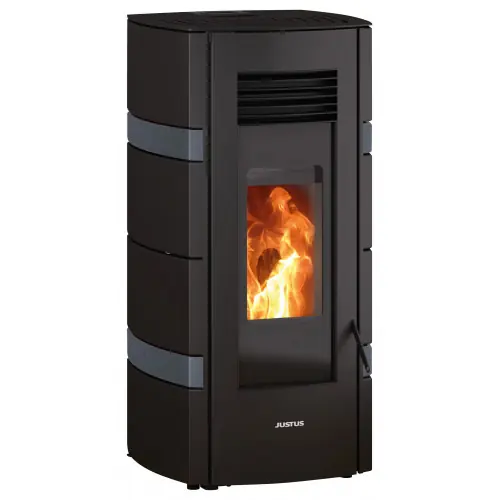 Promotion Saisonnière Poêle à granulés Sia ConStone Anthracite, Acier Noir - 2,4-8,0 kW - Justus