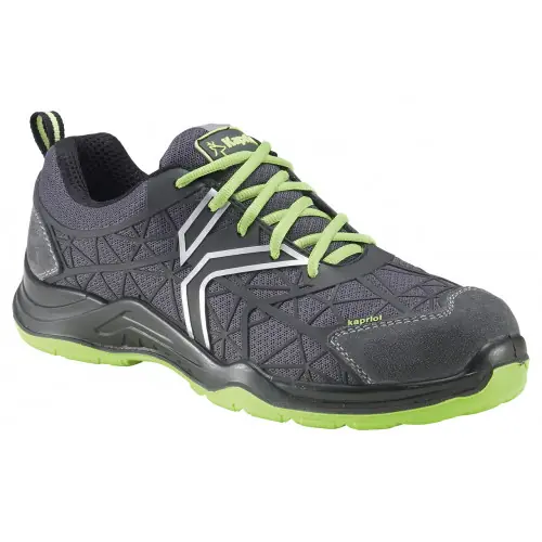 Chaussures de sécurité basses KAPRIOL Spider, coloris noir/vert T43 – KAPRIOL Dernière Chance