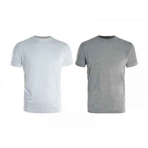 Satisfait Ou Remboursé Lot De 2 Tee-Shirts De Travail Bicolore Blanc / Gris, Taille XL – KAPRIOL