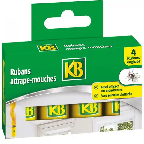 Lot de 4 Rubans attrape mouches, glu, KB - KB Affaire À Saisir