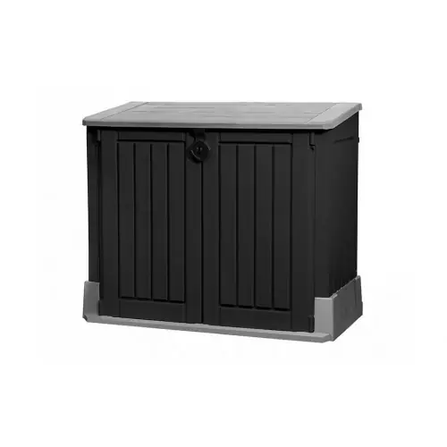 Prix Bas Coffre de jardin Itout midi gris clair noir – 845 L – Keter