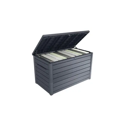 Promotion Saisonnière Coffre de jardin résine Ontario gris, l.147 x H.86 x P.83 cm - Keter