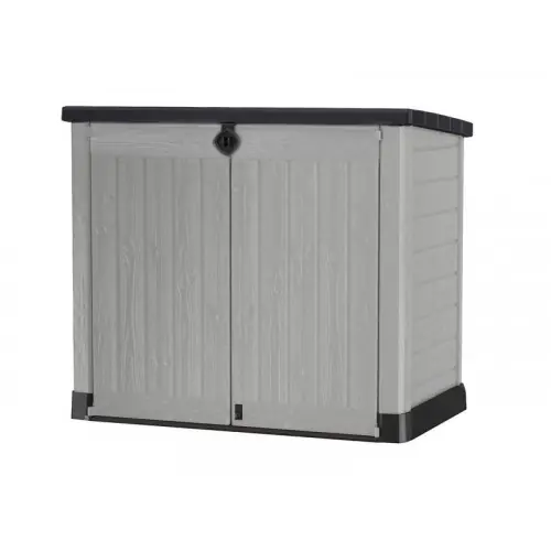Meilleur Prix Coffre de jardin résine Sio Ace gris / Noir, L.145.5 X H.123 X P.82 Cm – Keter