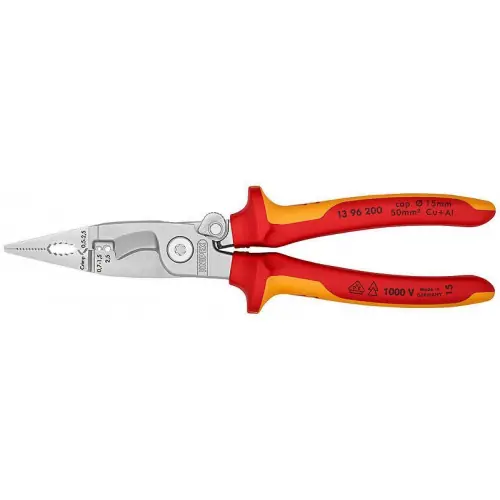 Jusqu'à Épuisement Des Stocks Pince isolées 1000V multifonctions pour électriciens - L 200mm - KNIPEX